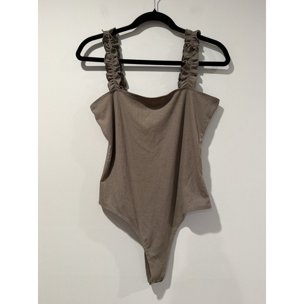 NEW Maverick The Collection Bodysuit Womens Large Olive Green Stretch Travel